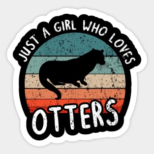 Otter love lover love art retro vintage animals Sticker